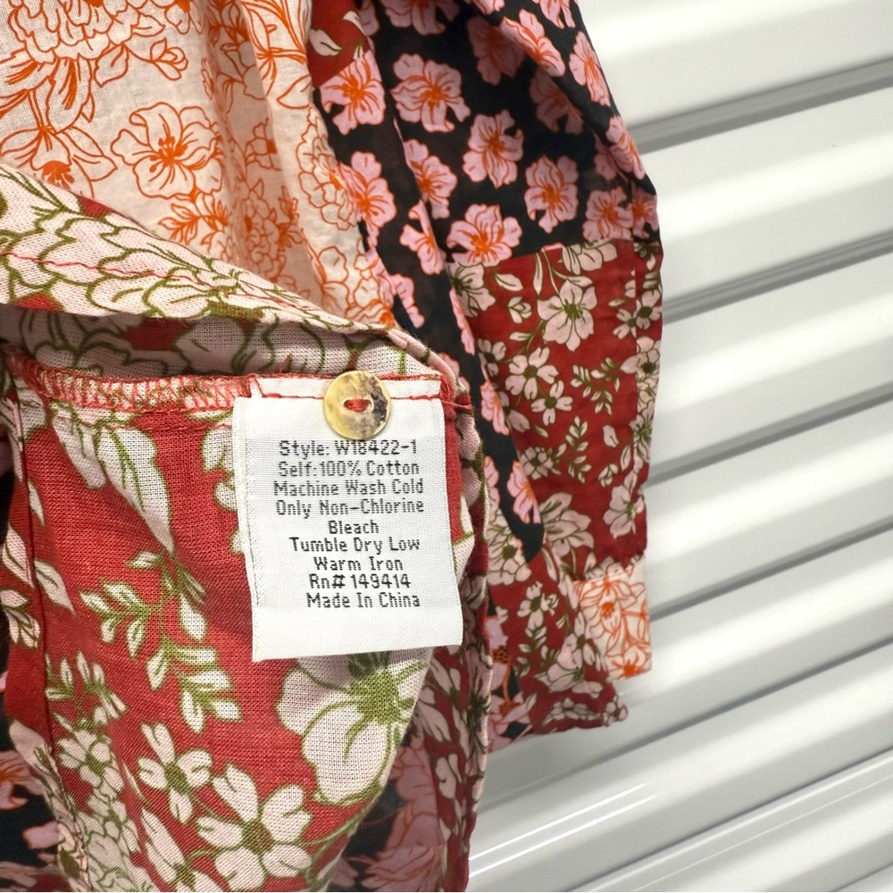 Johnny Was Workshop Floral Patchwork Button Front… - image 5